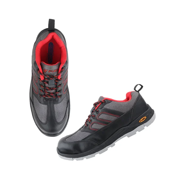 Fuel Armour 4 DD ISI Marked Synthetic Fabric Breathable Safety Shoes For Men's Steel Toe Cap With Double Density Rubberized PVC Sole (Grey) - Image 2