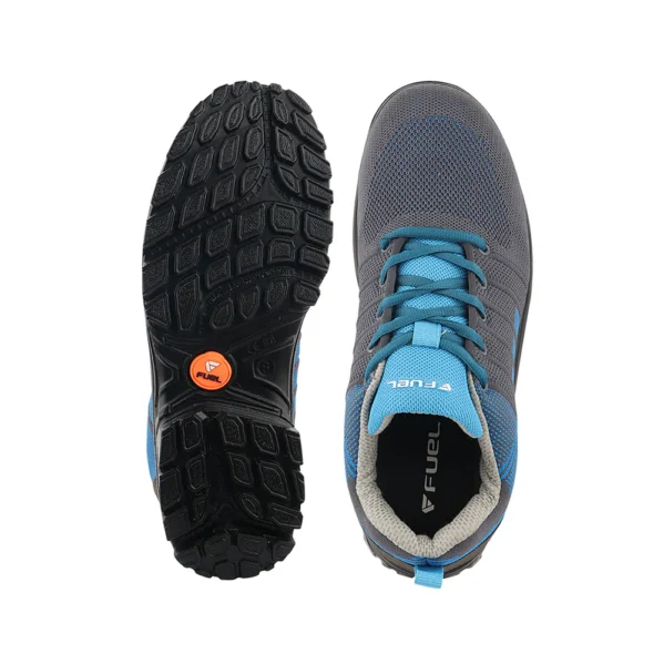 FUEL Aqua Composite Toe Safety Shoes for Men – 200J Rated, Knitted Upper, PU Sole, Lightweight Industrial Work Shoes (Blue) - Image 3