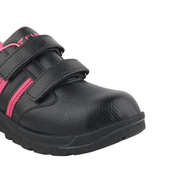 Fuel Riga Leather Safety Shoes for Women's Steel Toe Cap With Single Density PVC Sole (Pink) - Image 6