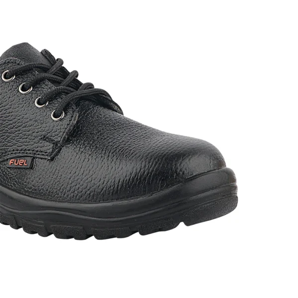 Fuel Falcon-01 Genuine Leather Safety Shoes for Men's Steel Toe Cap With Single Density PU Sole (Black) - Image 6