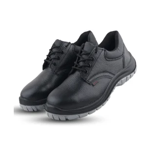 FUEL ICON DD Industrial Safety Shoes with Grain Leather & PU Double Density Sole Steel Toe Energy Absorption(200J) for Men