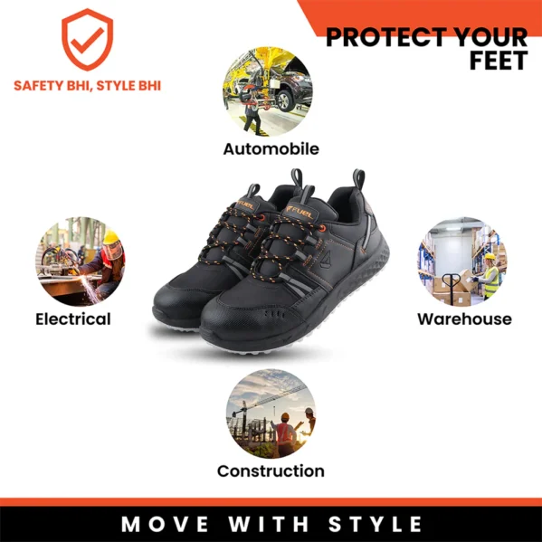FUEL Flute Safety Shoes for Men – Lightweight, Anti-Slip, Puncture-Resistant Industrial Work Shoes - Image 6
