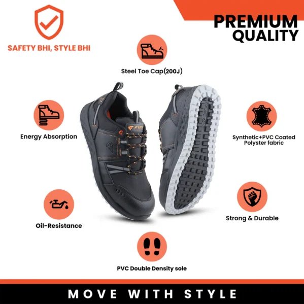 FUEL Flute Safety Shoes for Men – Lightweight, Anti-Slip, Puncture-Resistant Industrial Work Shoes - Image 7